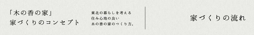 「木の香の家」家づくりのコンセプト：家づくりの流れ